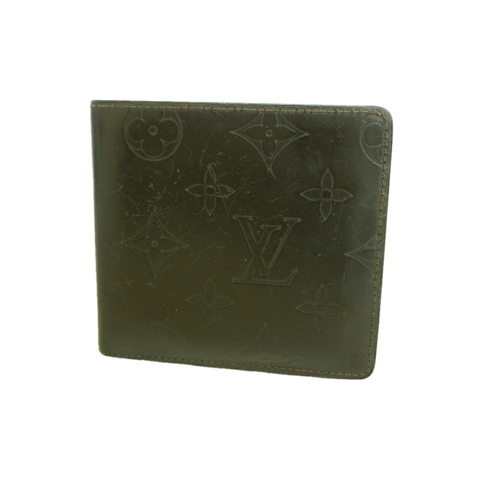 Louis Vuitton Monogram Glacé Leather Portefeuille Compact Wallet M66490 Cafe ...